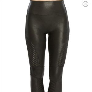 Spanx Faux Leather Moto Leggings